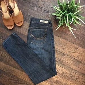 Dark wash denim pants